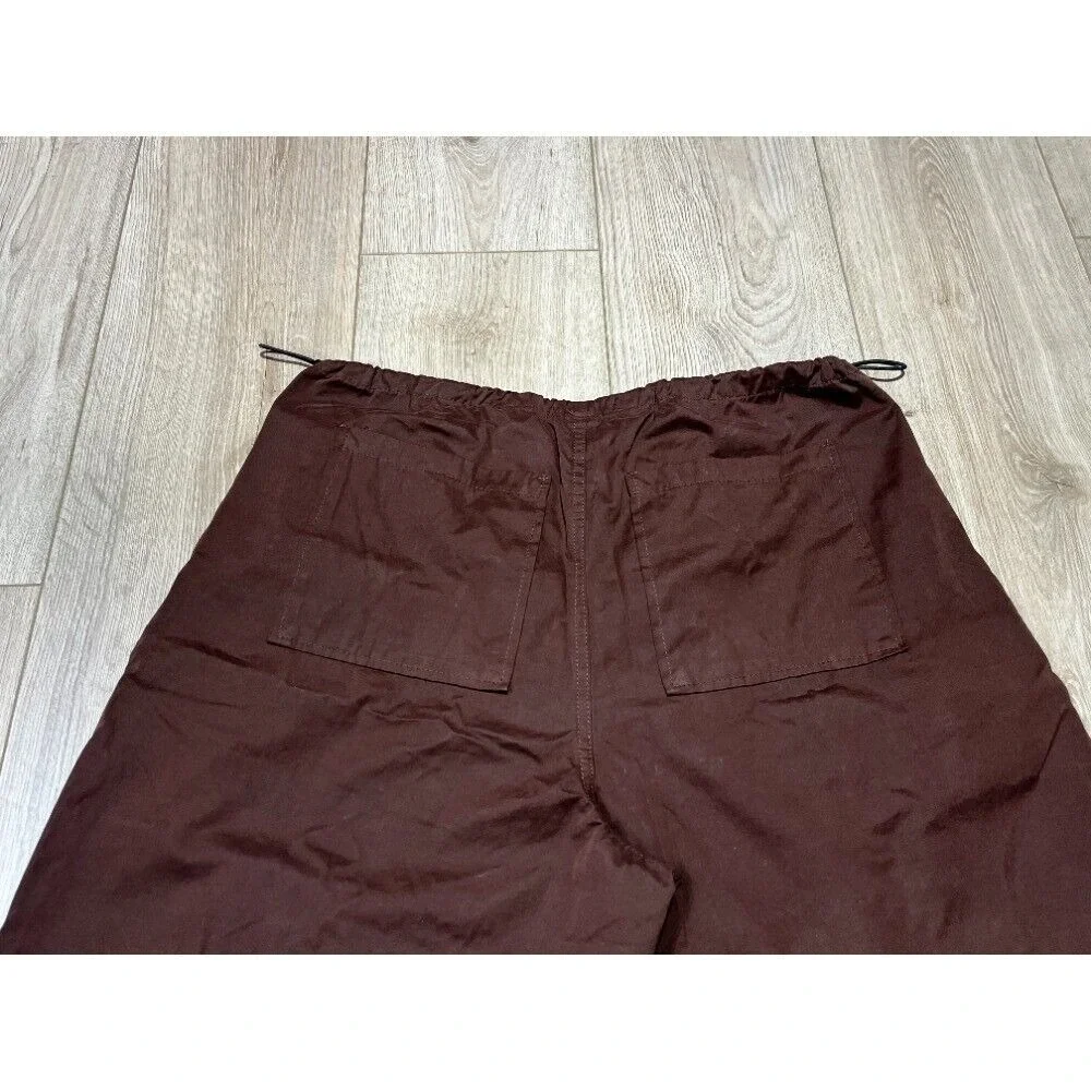 Forever 21 Wide Leg Lounge Pants Womens‎ Size M Drawstring Waist Brown Casual - Picture 10 of 11